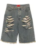 424 big daddy distressed denim shorts - Blue