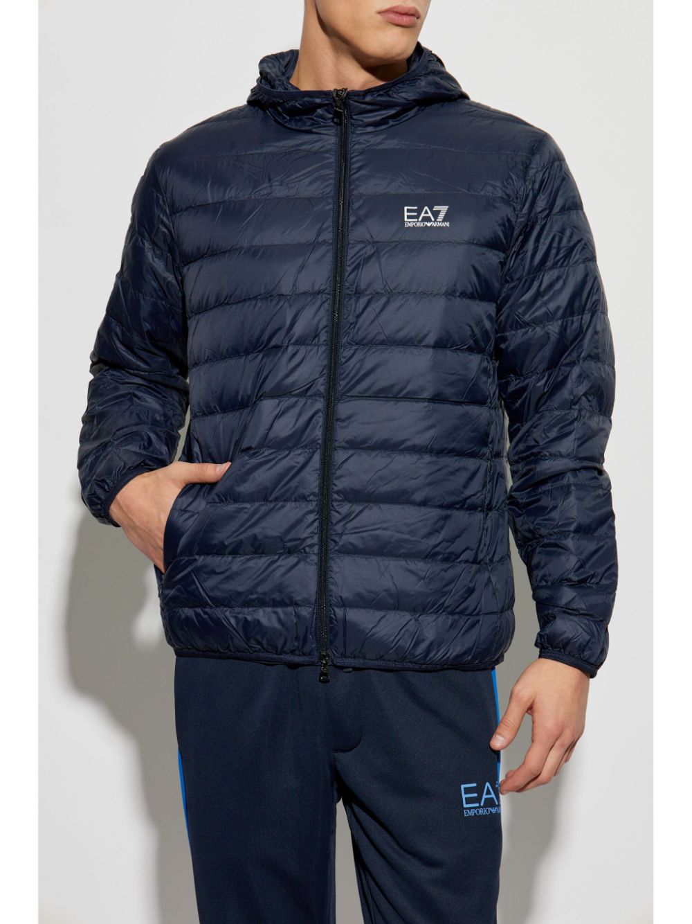 Ea7 Emporio Armani logo-print padded jacket Men