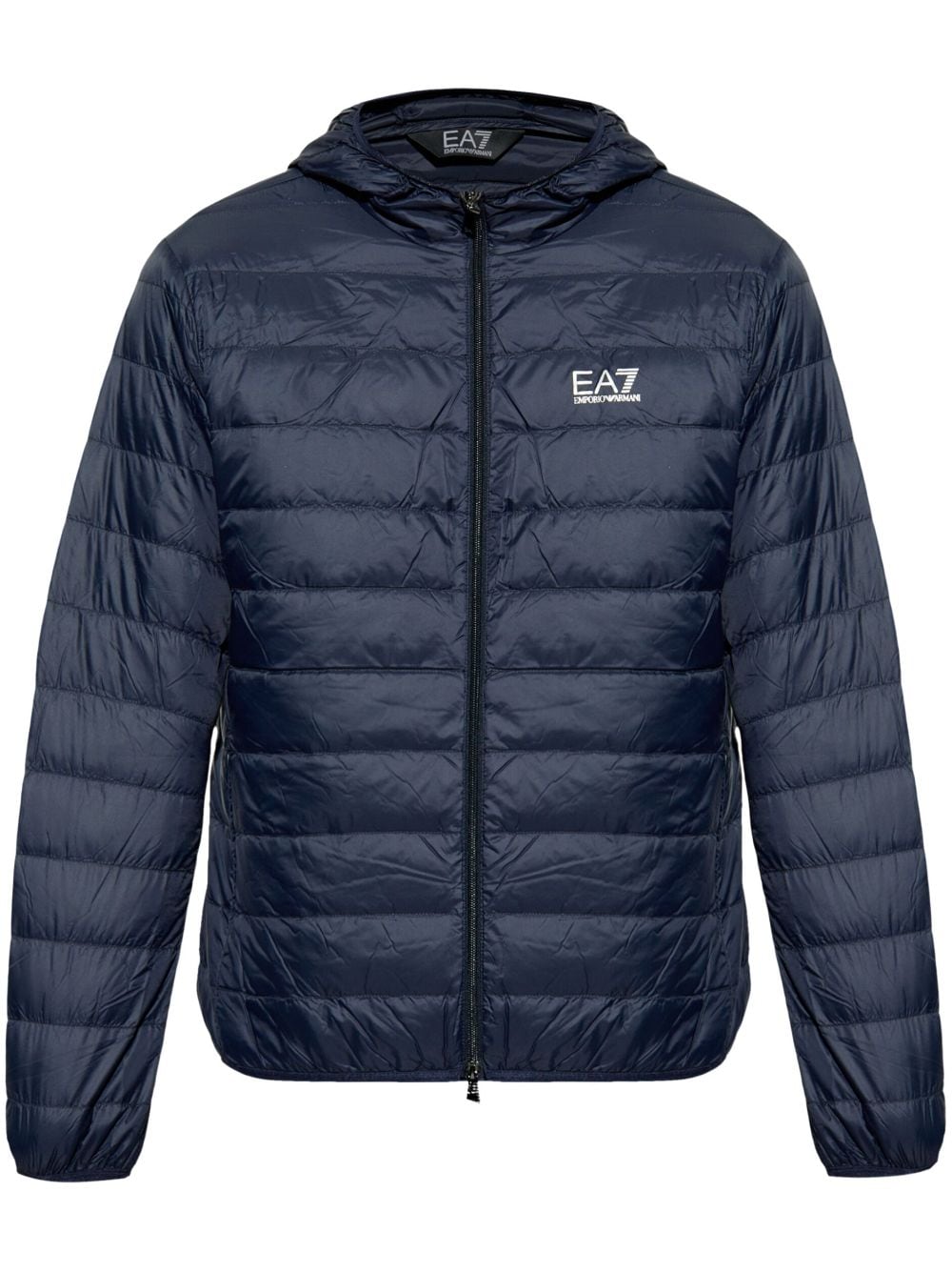 logo-print padded jacket