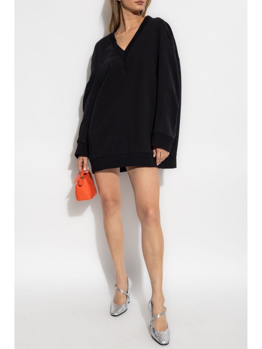 Marni V-neck sweater dress - Zwart