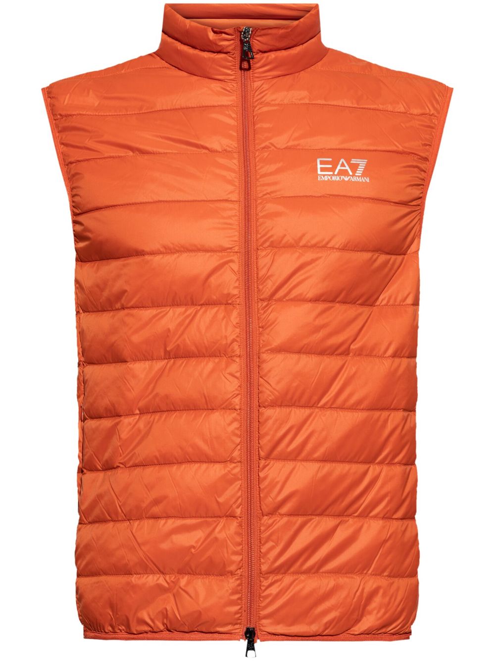 logo-print padded gilet