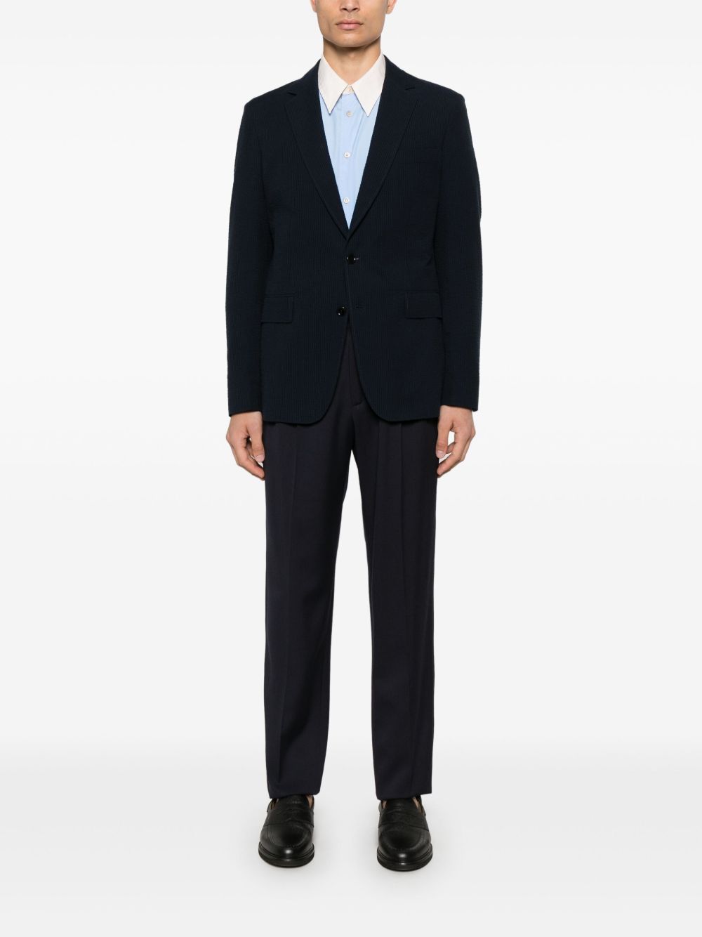 FURSAC Seersucker blazer - Blauw