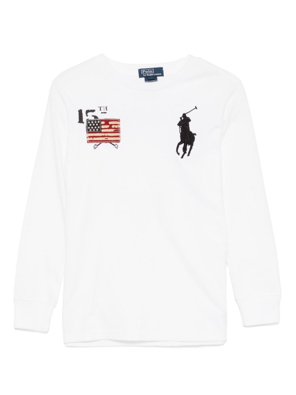 POLO RALPH LAUREN KIDS T-shirt met geborduurd logo Wit