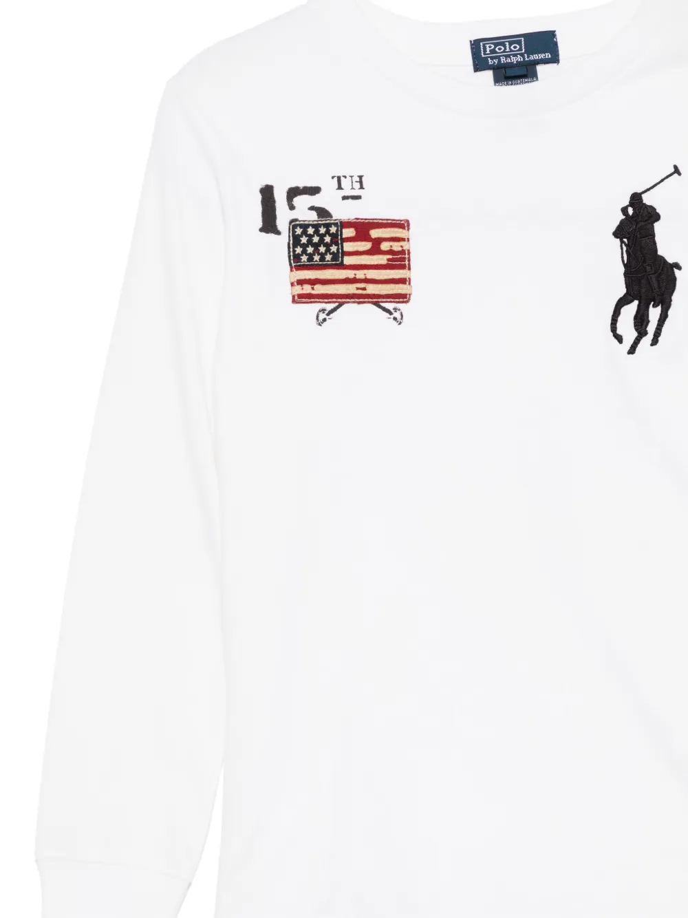 POLO RALPH LAUREN KIDS T-shirt met geborduurd logo Wit