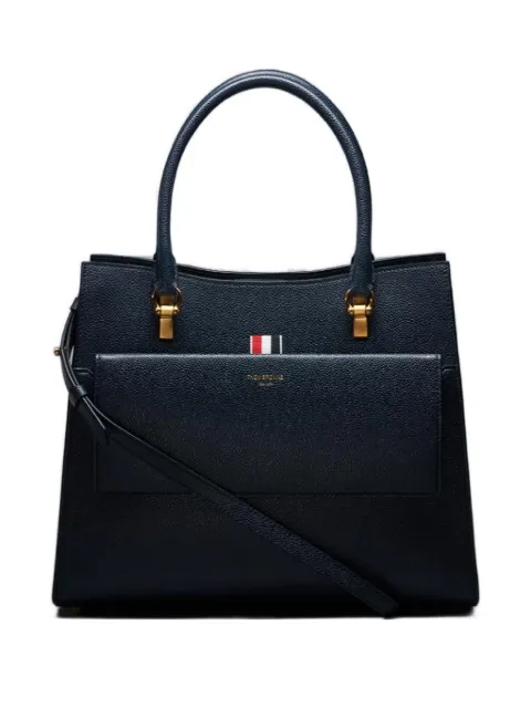 Thom Browne pebble grain leather tote bag