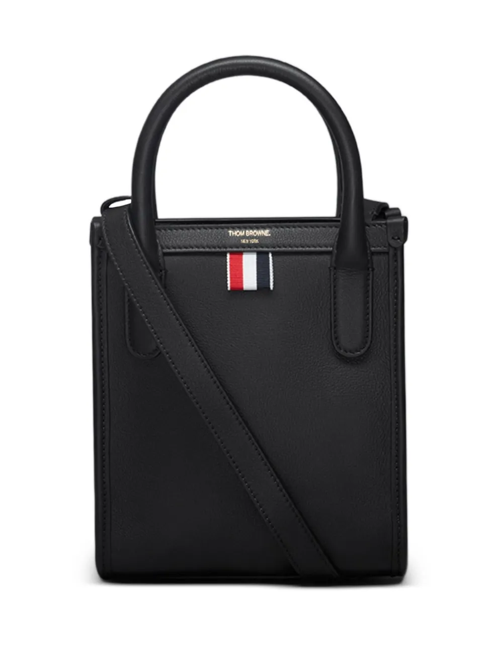 Thom Browne vertical leather tote bag | Black | Image 1