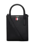 Thom Browne vertical leather tote bag - Black