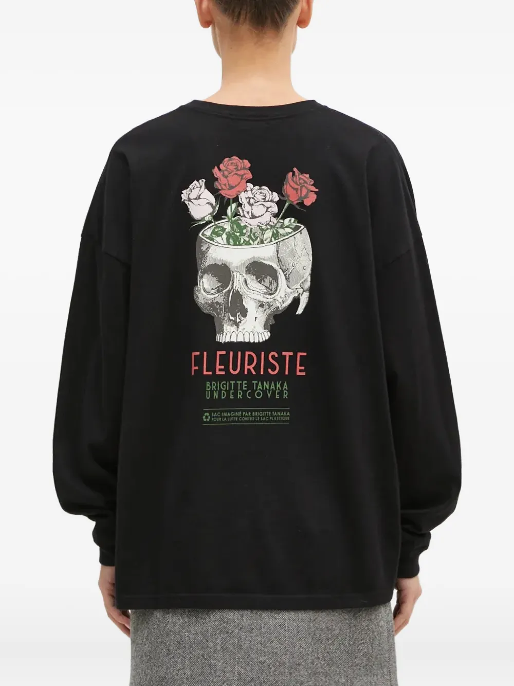 Undercover Top met grafische print Zwart