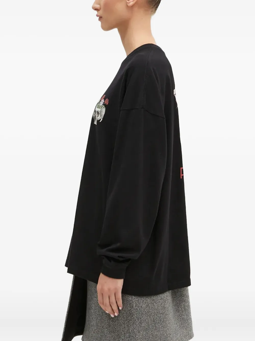 Undercover Top met grafische print Zwart
