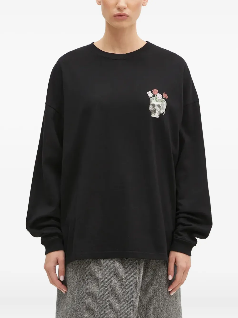 Undercover graphic-print long-sleeve top | Black | Image 1