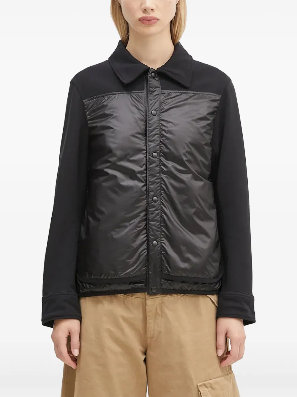Y-3 panelled button-fastening jacket | Black | Image 1