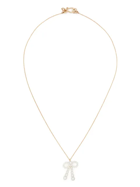 Sophie Bille Brahe 14K yellow gold Bow Simple pendant necklace