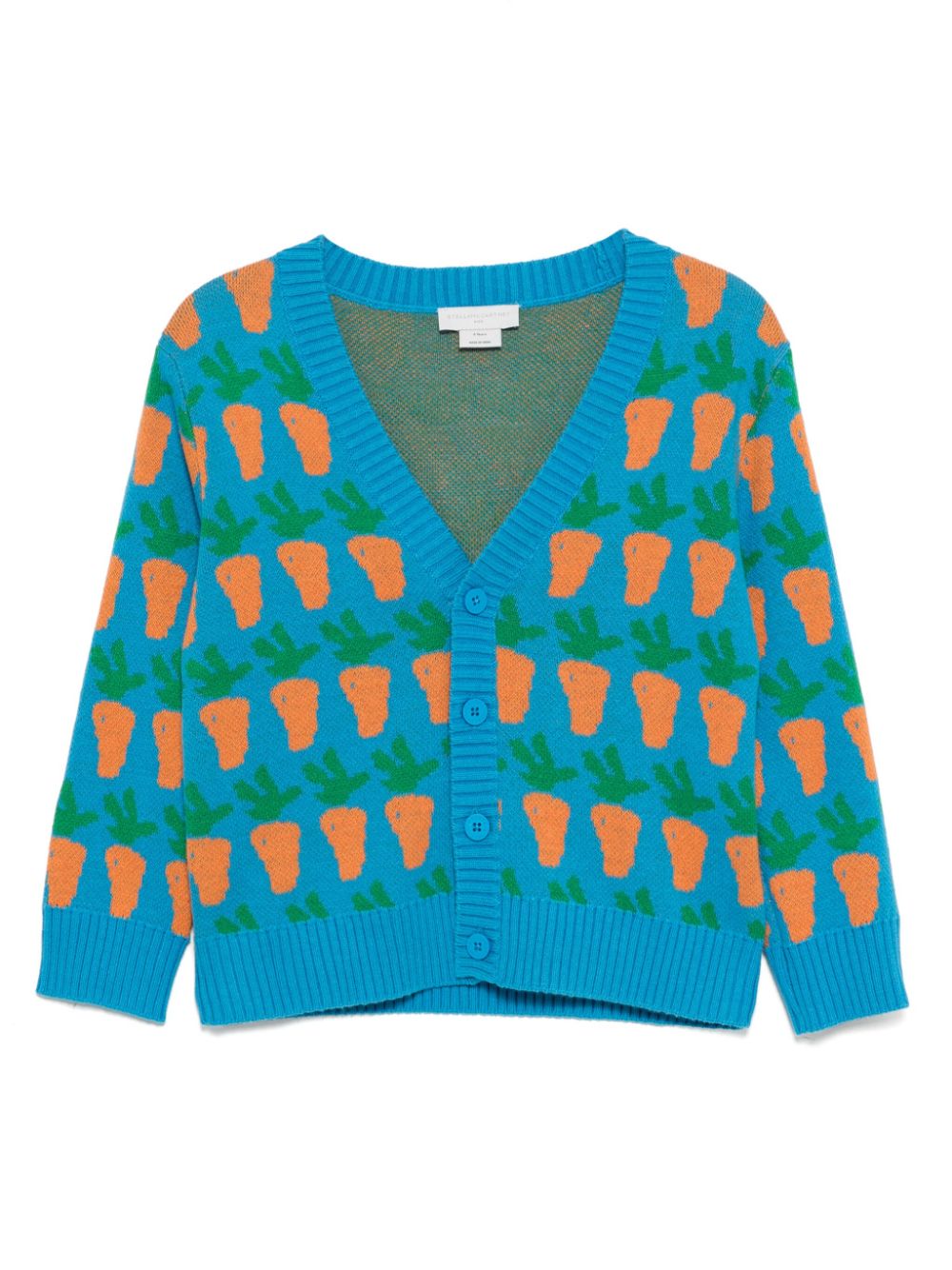 Stella McCartney Kids carrot graphic cardigan - Blue