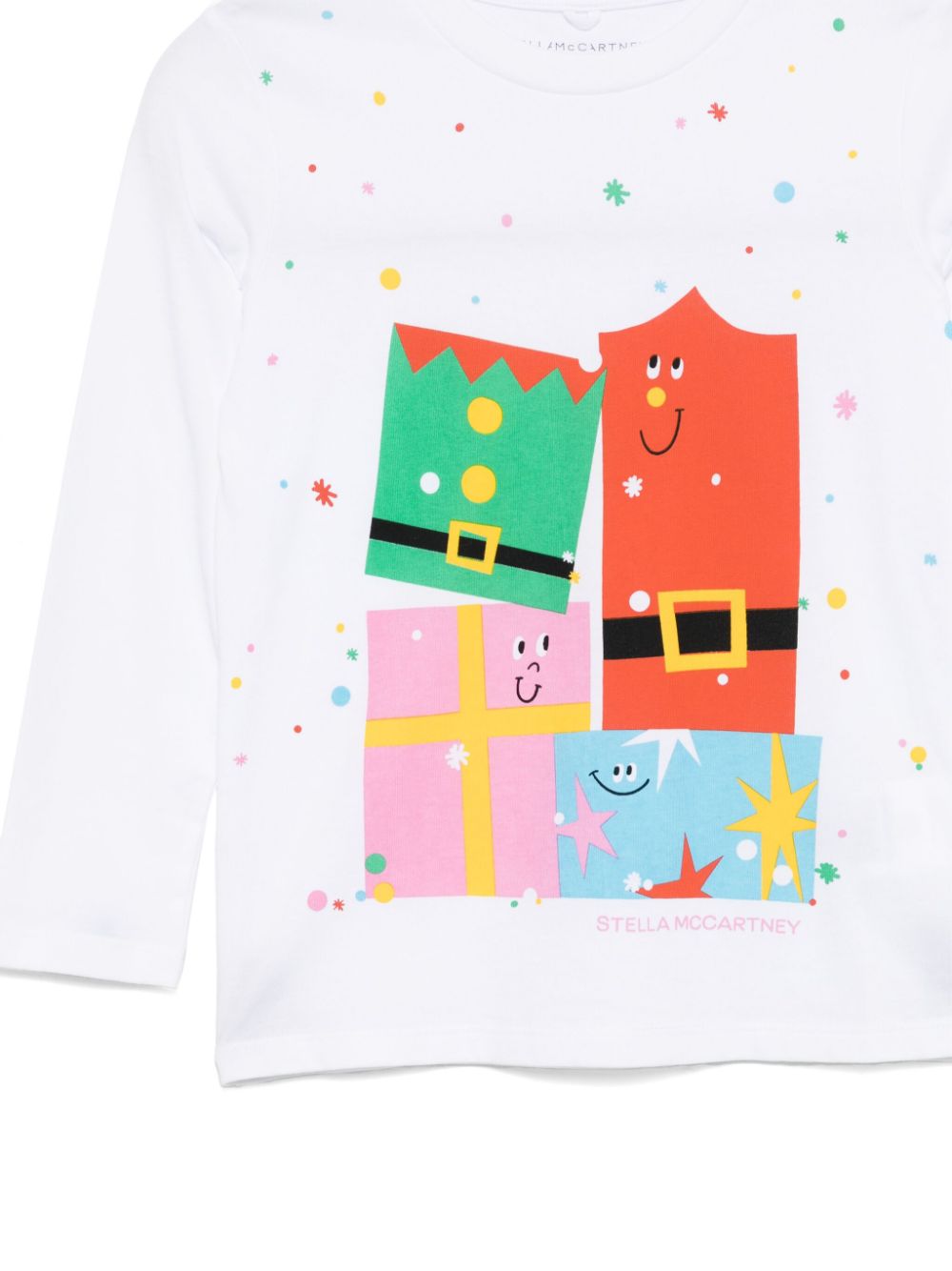 Stella McCartney Kids T-shirt met grafische print Wit