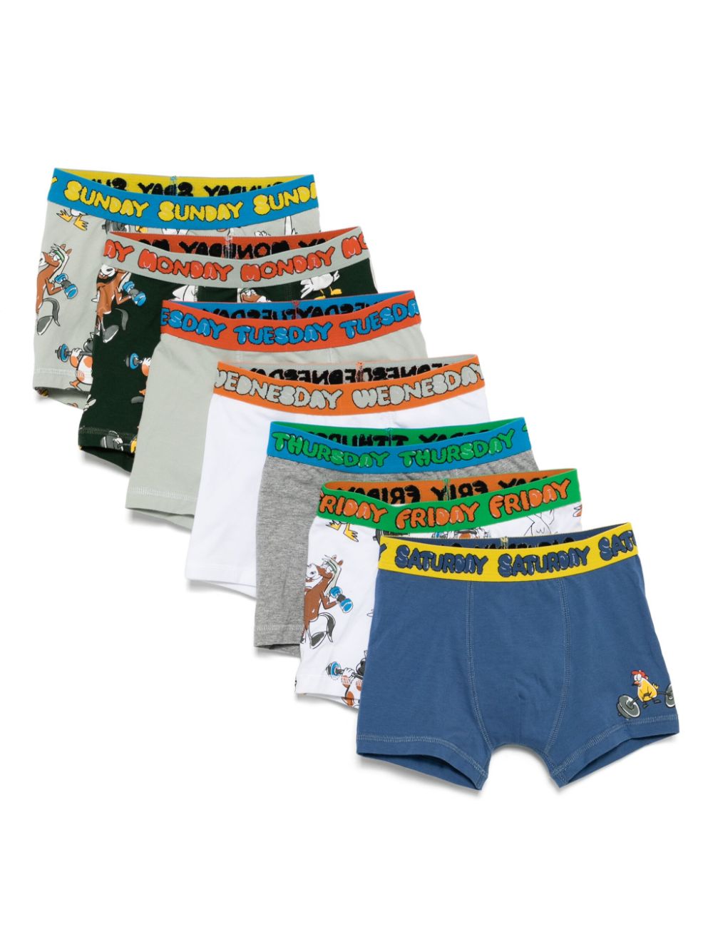 Stella McCartney Kids graphic-printed boxers (pack of seven) - Blue