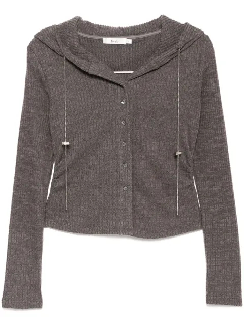 b+ab hooded button-up cardigan