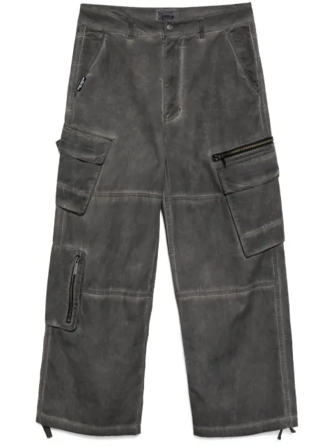 izzue pantalones cargo con diseño ancho