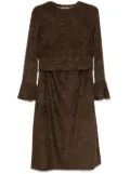 b+ab glitter detail set dress - Brown