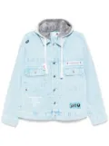 AAPE BY *A BATHING APE® moonface-logo hooded jacket - Blue