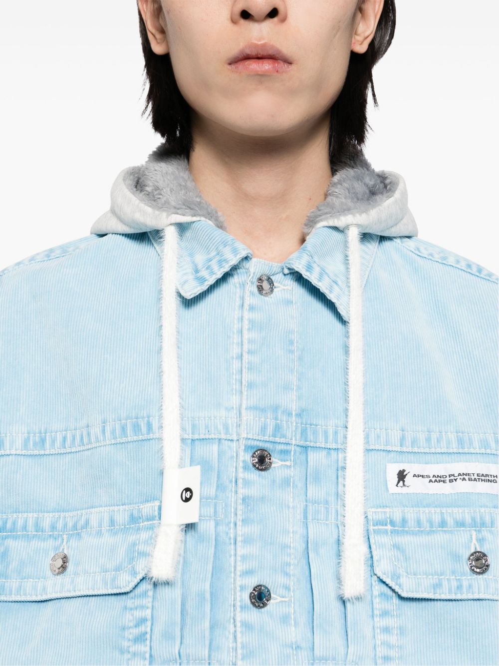 AAPE BY *A BATHING APE moonface-logo hooded jacket Men