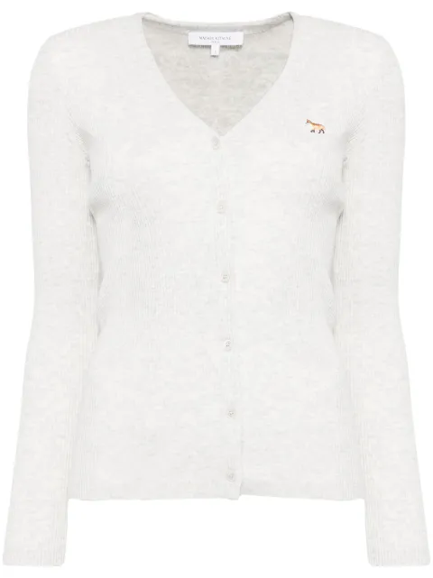 Maison Kitsune Baby Fox Patch Fine Ribbed cardigan Women