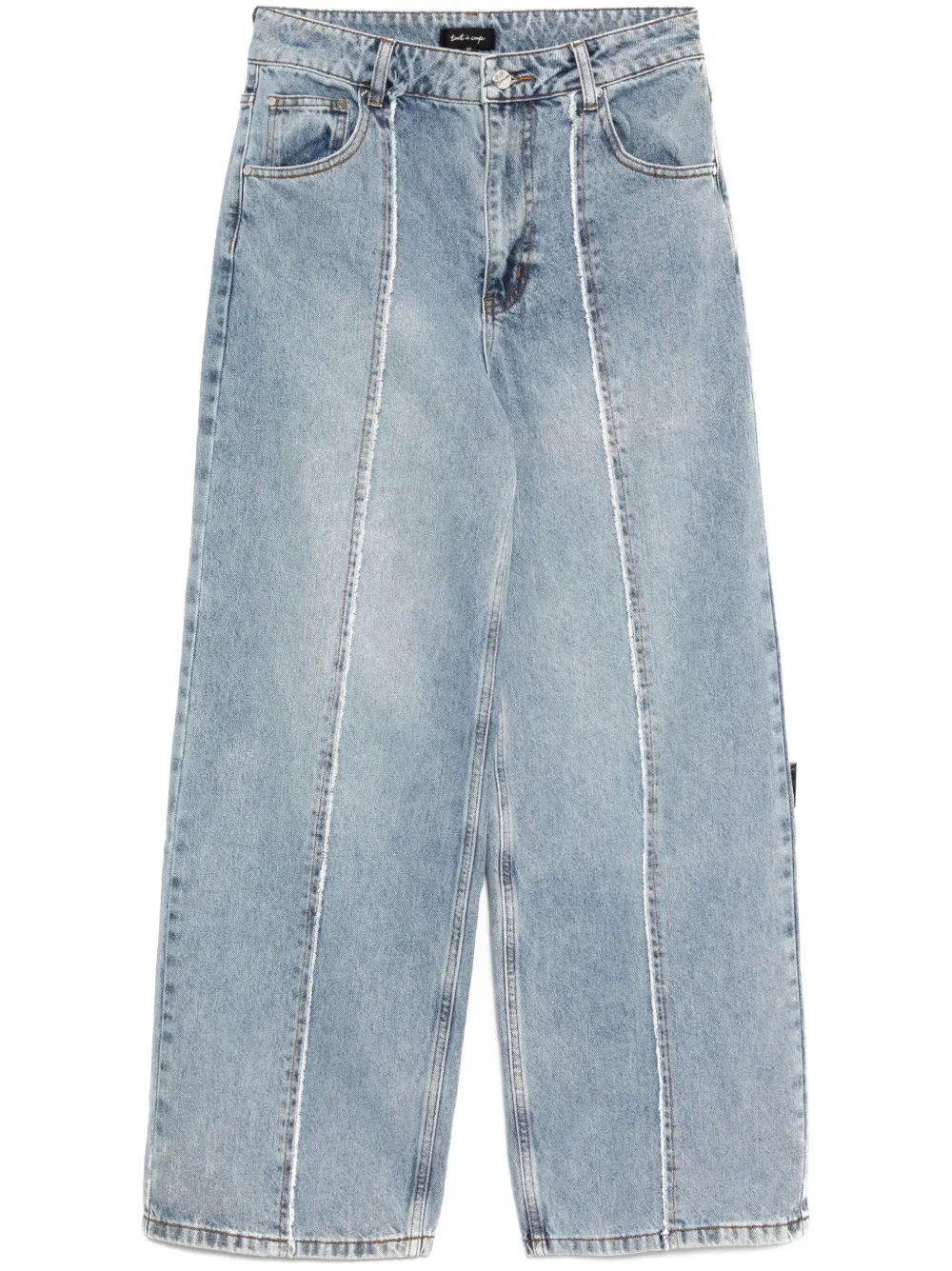 Tout a coup Jeans met wijde pijpen Blauw