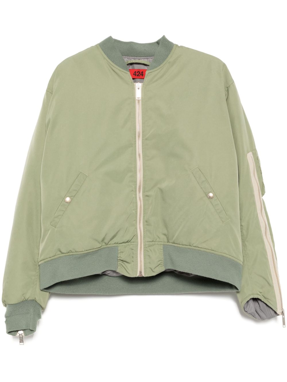 424 zip-up bomber jacket - Green