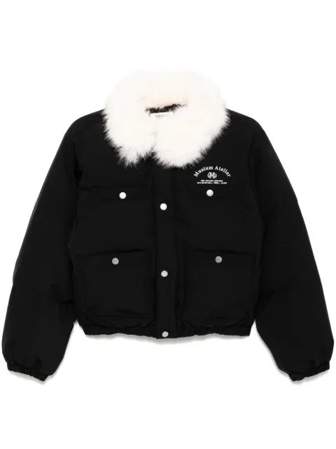 Musium Div. logo-embroidered puffer jacket
