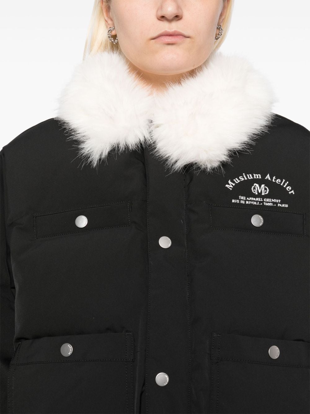 MUSIUM DIV. LOGO-EMBROIDERED PUFFER JACKET 