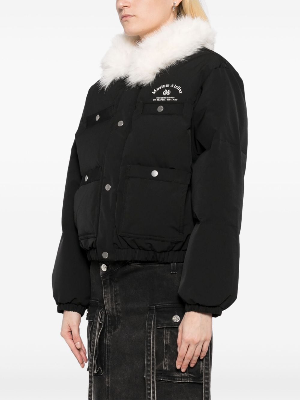 MUSIUM DIV. LOGO-EMBROIDERED PUFFER JACKET 