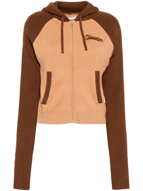 CHOCOOLATE logo-embroidered cardigan