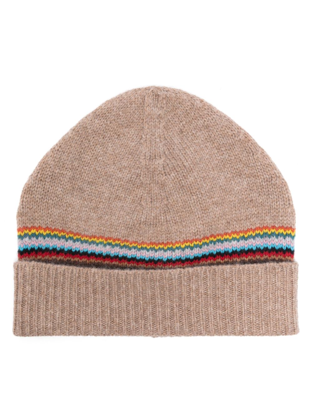 Paul Smith Signature Stripe beanie - Brown