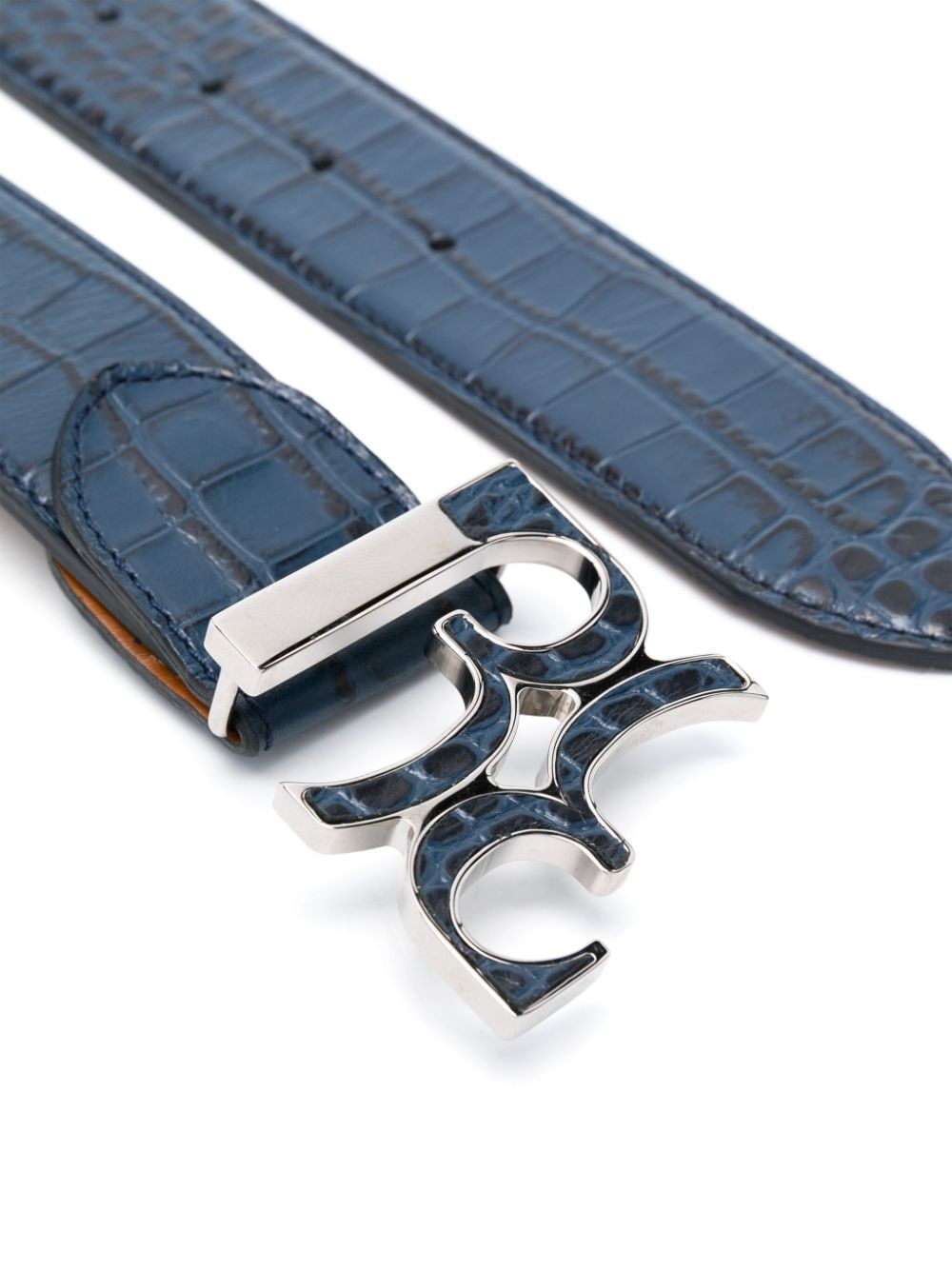 Shop Billionaire Monogram-buckle Belt In Blau