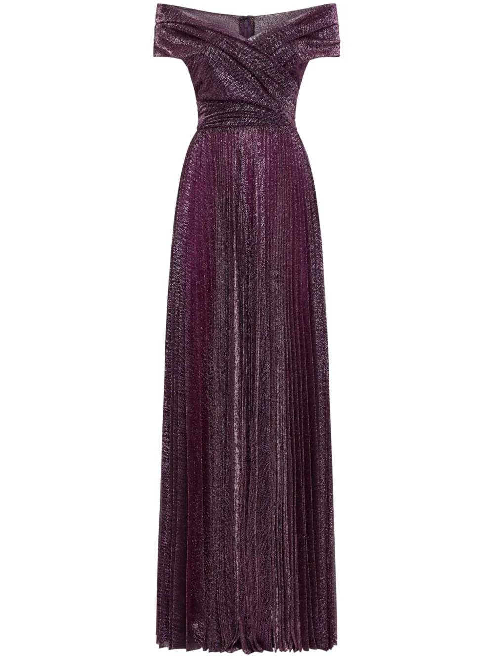 Talbot Runhof metallic-thread gown - Pink