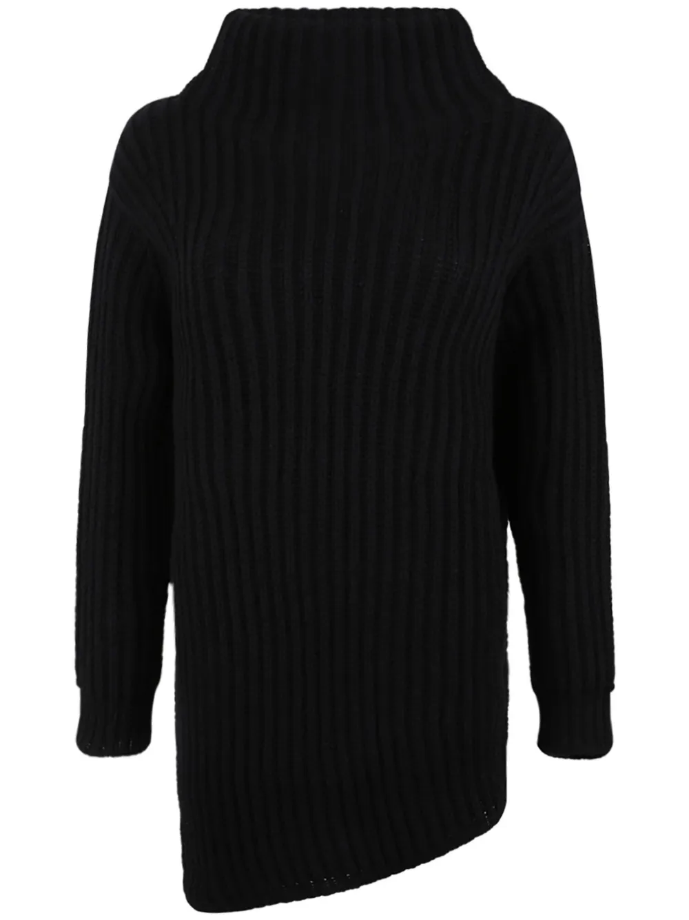 Max Mara Geribbelde jurk Zwart