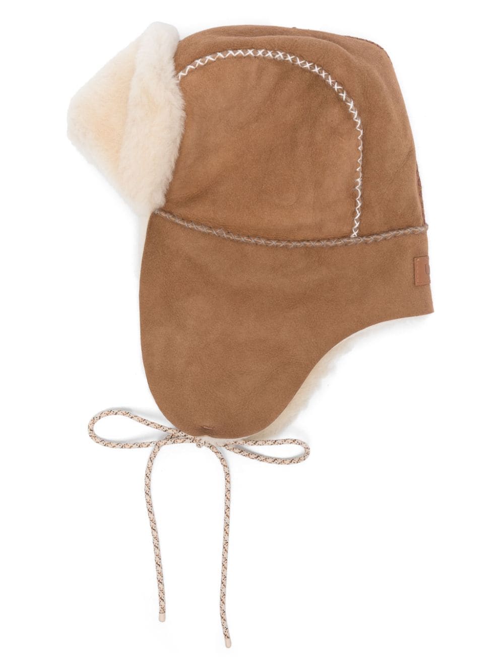 UGG decorative-stitching suede hat - Brown