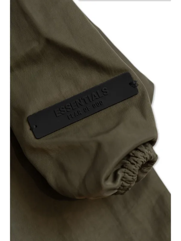 FEAR OF GOD ESSENTIALS KIDS Coaches Hooded Jacket | Green FEAR OF GOD ESSENTIALS KIDS Coaches Hooded Jacket | Green