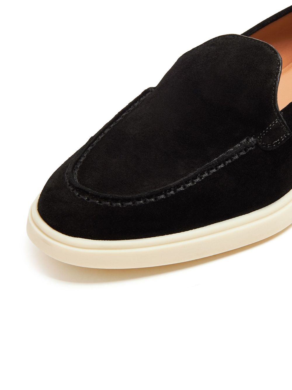 Santoni suede loafers Black