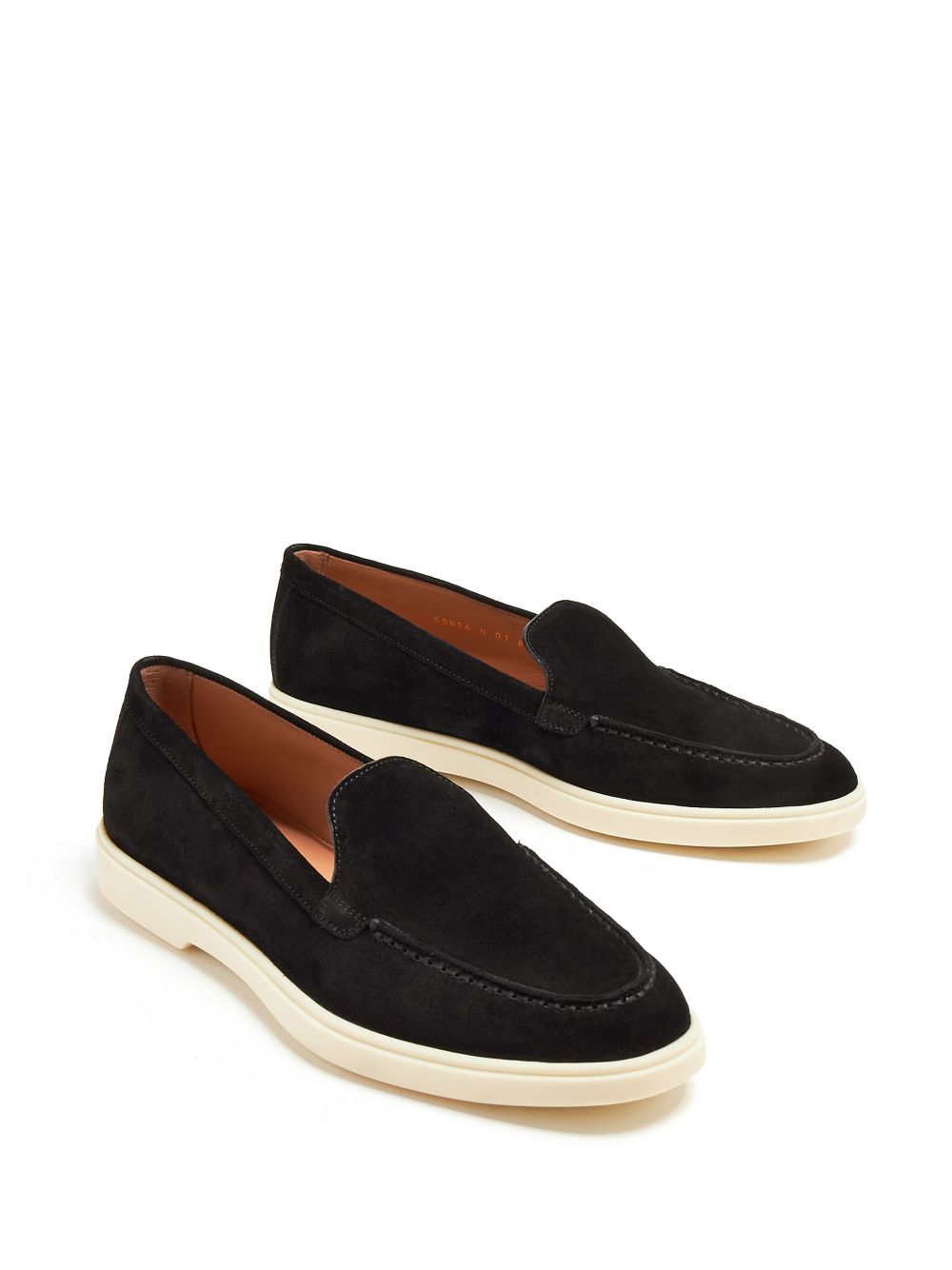 Santoni Suède loafers - Zwart