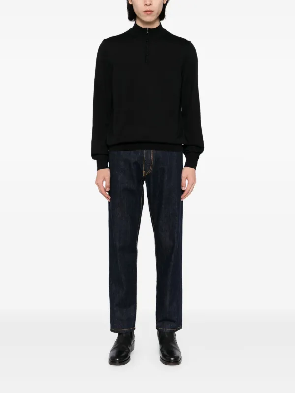 BOSS ハーフジップセーター　ブラック BOSS ハーフジップ セーター | ブラック | FARFETCH JP