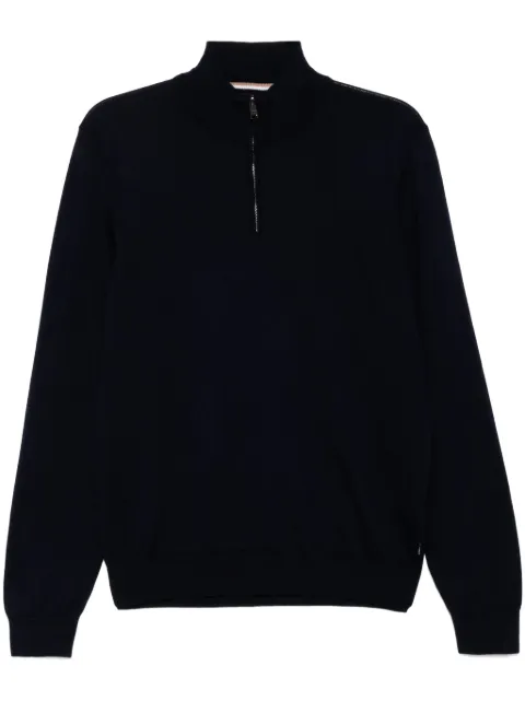 BOSS half-zip jumper