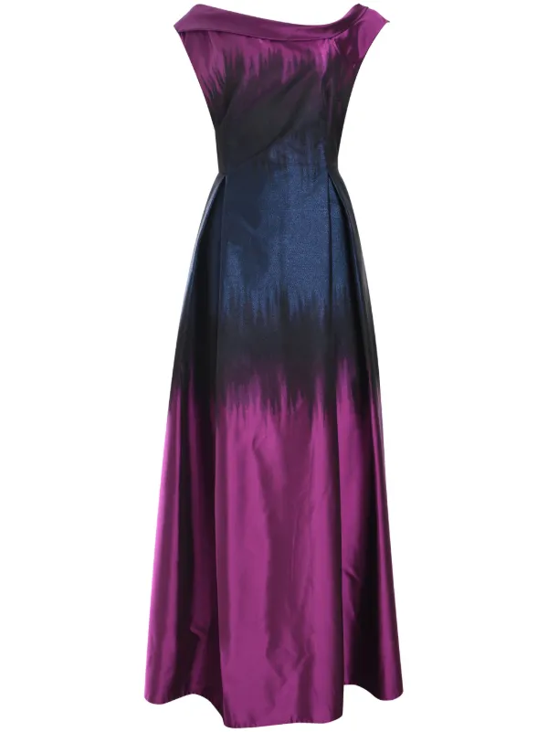 talbots burgundy dress BACKLESS V LONG HALTER DRESS - Viscose Satin