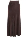 Helmut Lang knitted maxi skirt - Brown