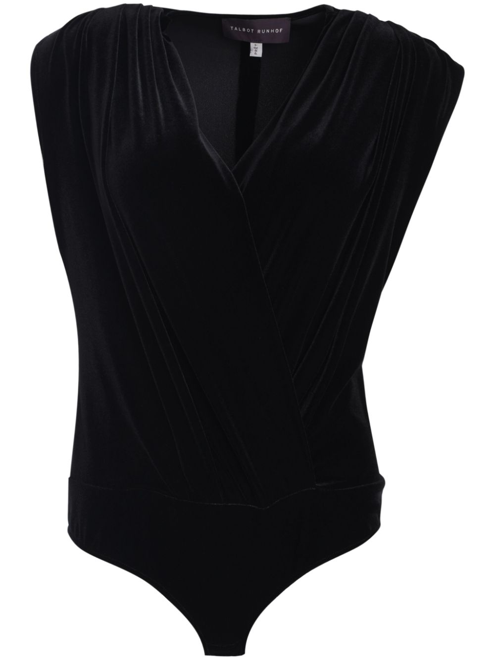 Talbot Runhof velvet bodysuit - Black