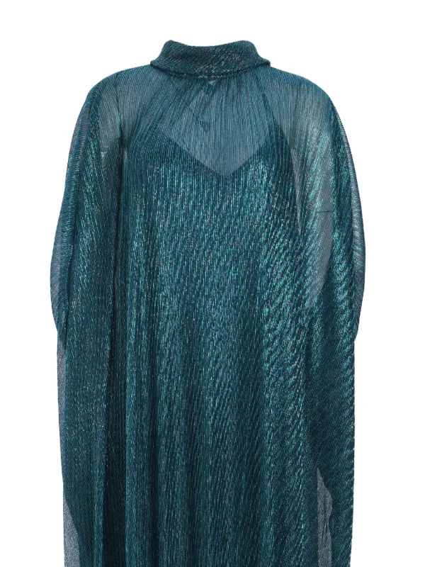metallic thread dress Multi KarenMillen Strappy Metallic Thread Ruffle Midaxi Dress