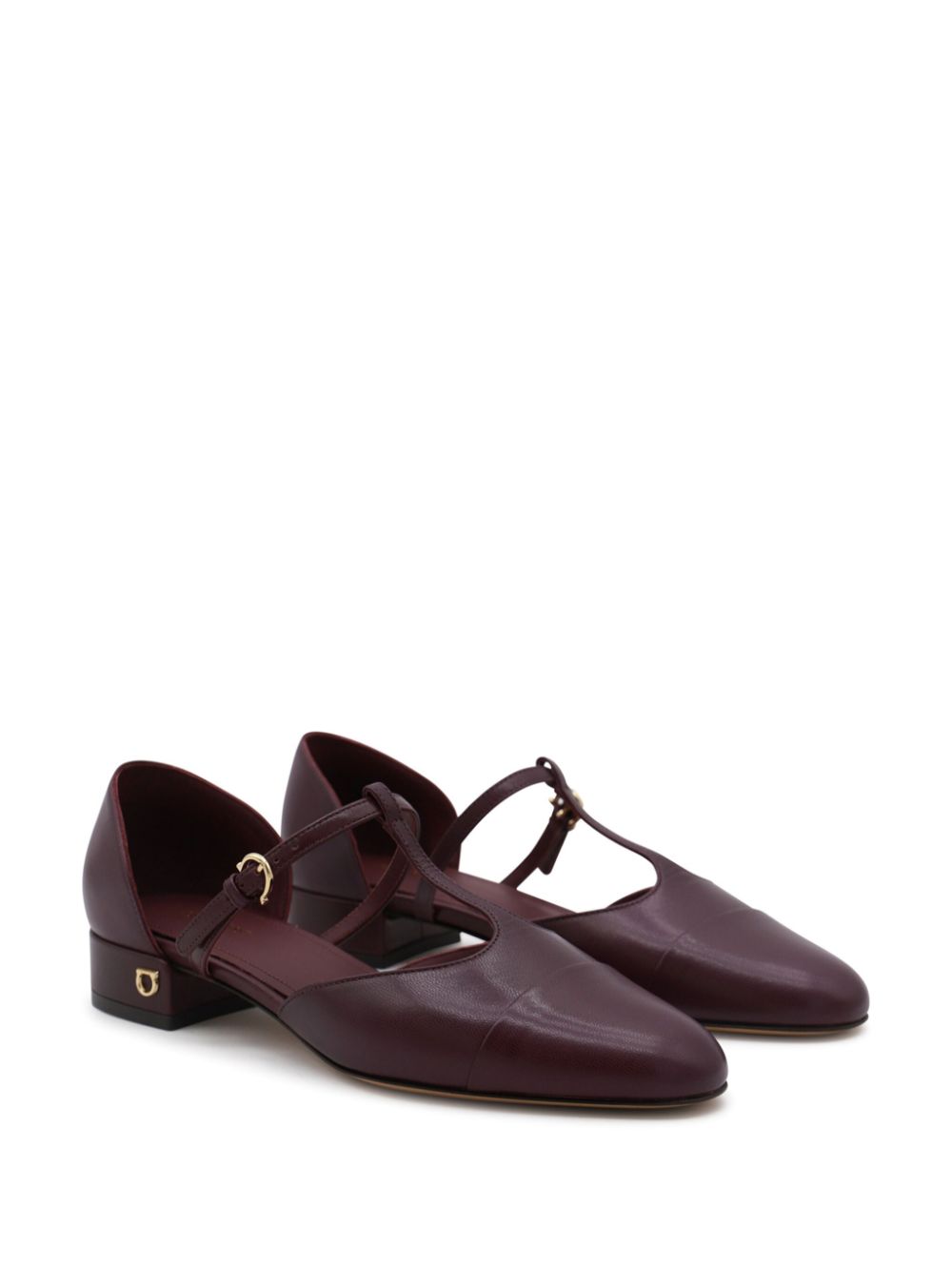 Ferragamo Pumps met Gancini-plakkaat - Rood