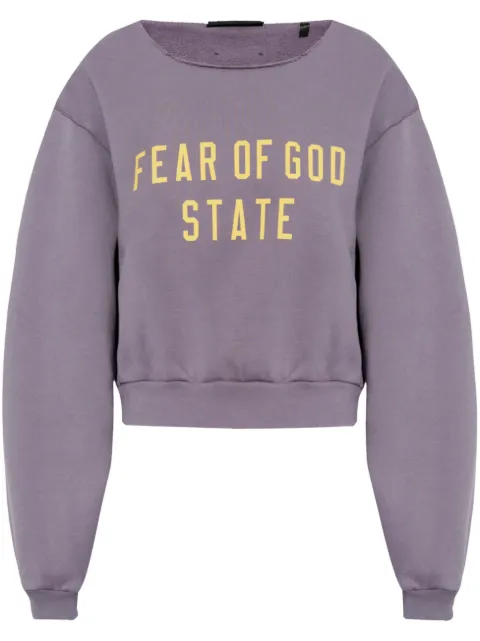FEAR OF GOD ESSENTIALS logo-print cotton-fleece sweatshirt