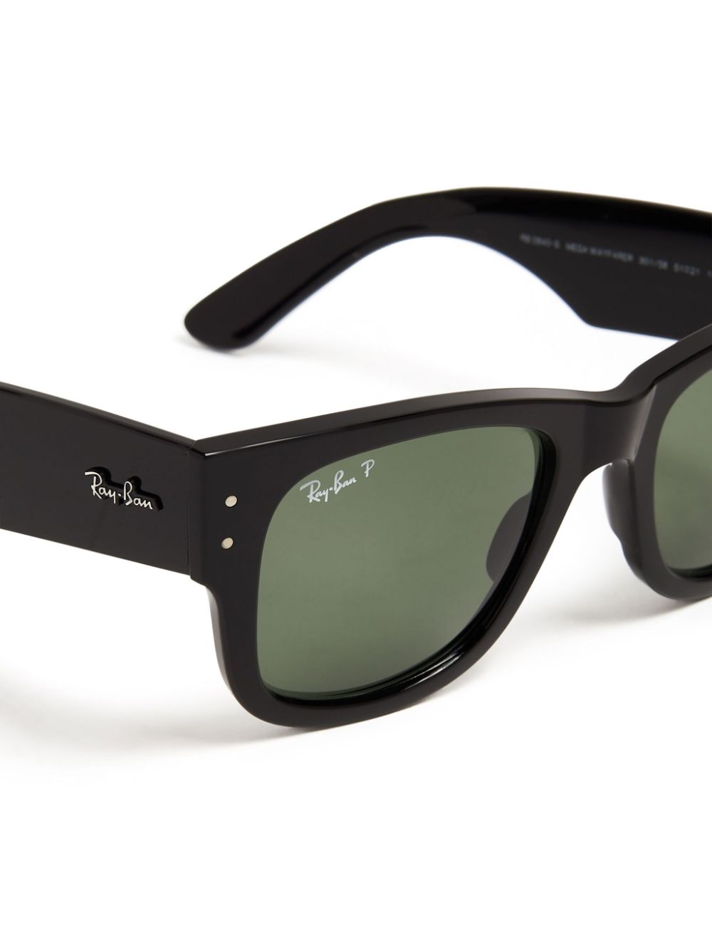 Ray-Ban Mega Wayfarer zonnebril met vierkant montuur - Zwart