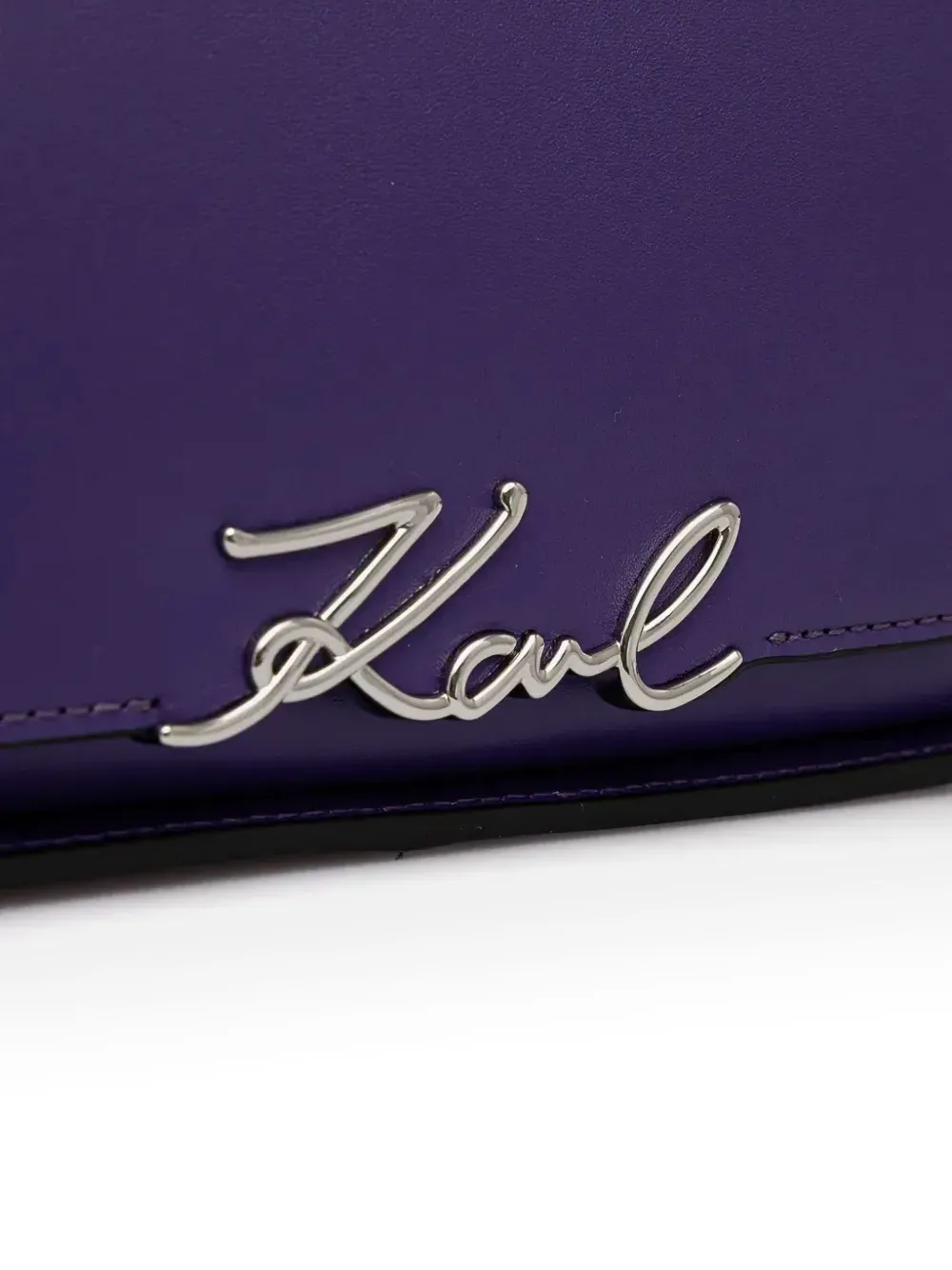 Karl Lagerfeld K Signature crossbodytas met satijnen-effect Paars