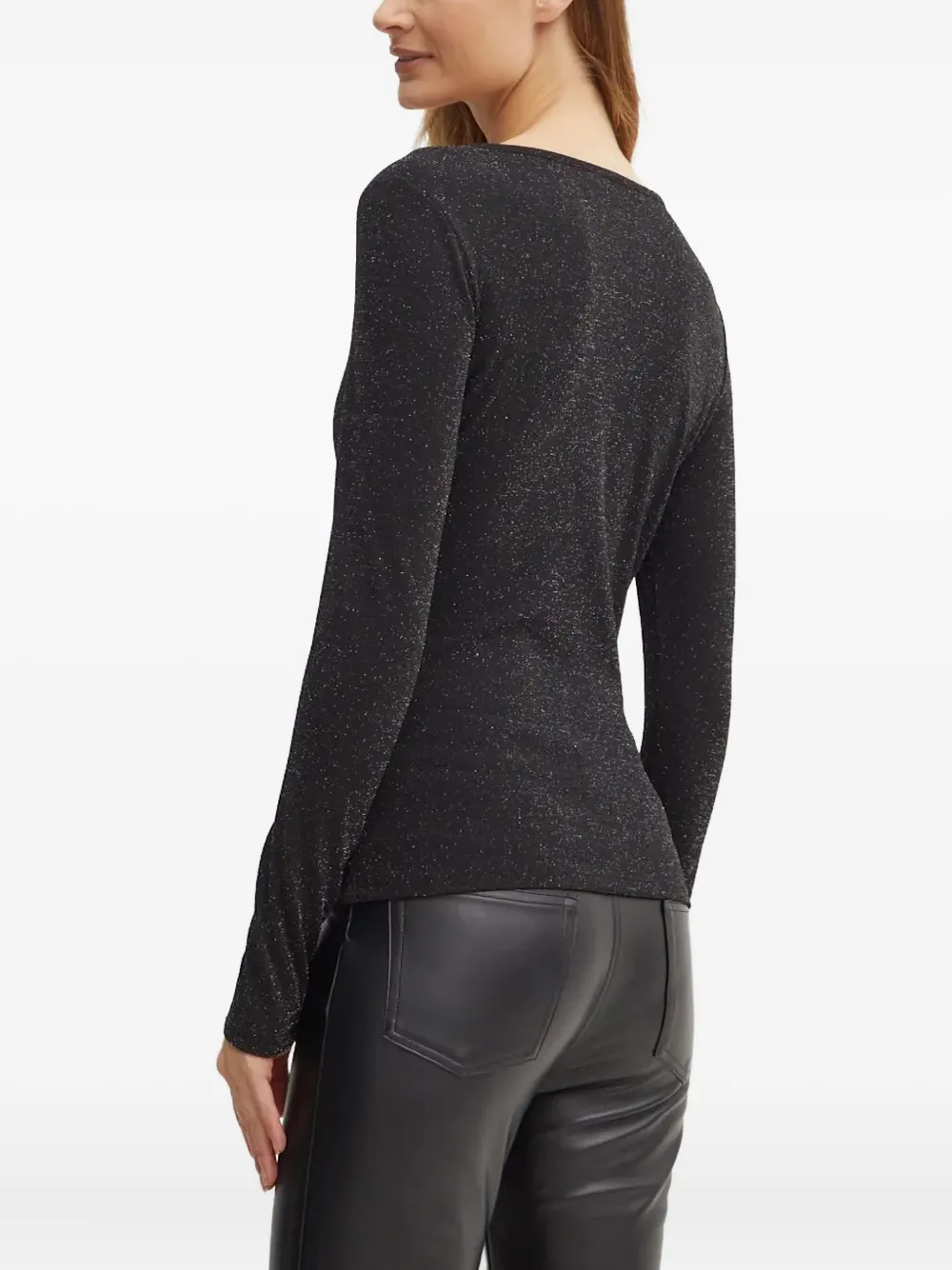 Karl Lagerfeld Top met ringdetail Zwart